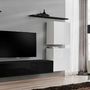 Voir la diapositive 3 : Paris Prix Meuble TV Mural Design  Switch IV  320cm Blanc & Noir
