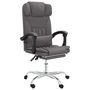 Voir la diapositive 2 : VIDAXL Fauteuil de massage inclinable de bureau Gris Similicuir