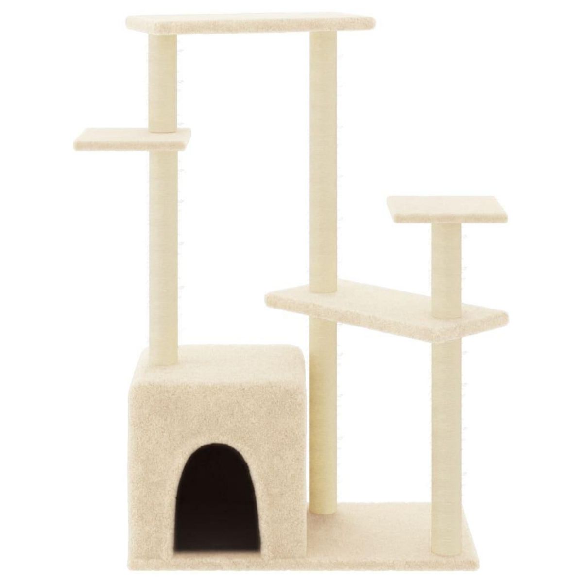 VIDAXL Arbre a chat avec griffoirs en sisal creme 107,5 cm