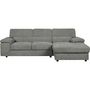 Voir la diapositive 1 : Habitat et Jardin Canapé d'angle en tissu chenille  London  - 4 places - Gris