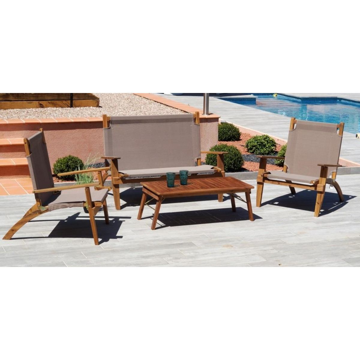 Salon bas de jardin 4 personnes PRIMAVERA