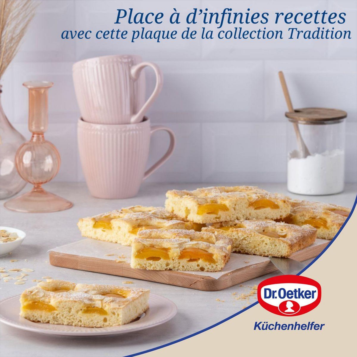 DR.OETKER Plaque à pâtisserie à rebord extra haut 42 x 29 cm Dr Oetker Tradition
