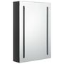 Voir la diapositive 3 : VIDAXL Armoire de salle de bain à miroir LED noir brillant 50x13x70 cm