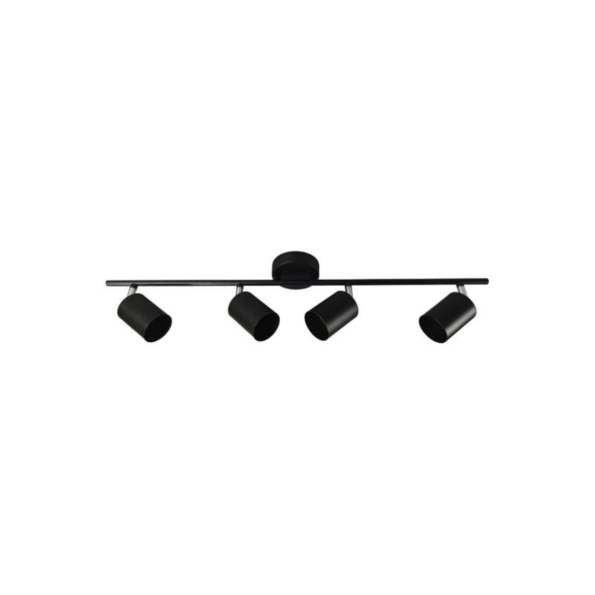 EDM Spot à 4 projecteurs EDM - 50W - GU10 - Noir - Ampoule non incluse