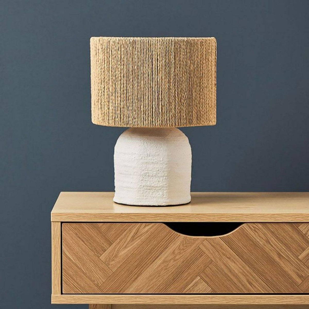 OSTARIA Lampe bicolore métal Abisko blanche