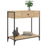 Voir la diapositive 3 : VIDAXL Table console chêne sonoma 75x34,5x75 cm bois d ingénierie