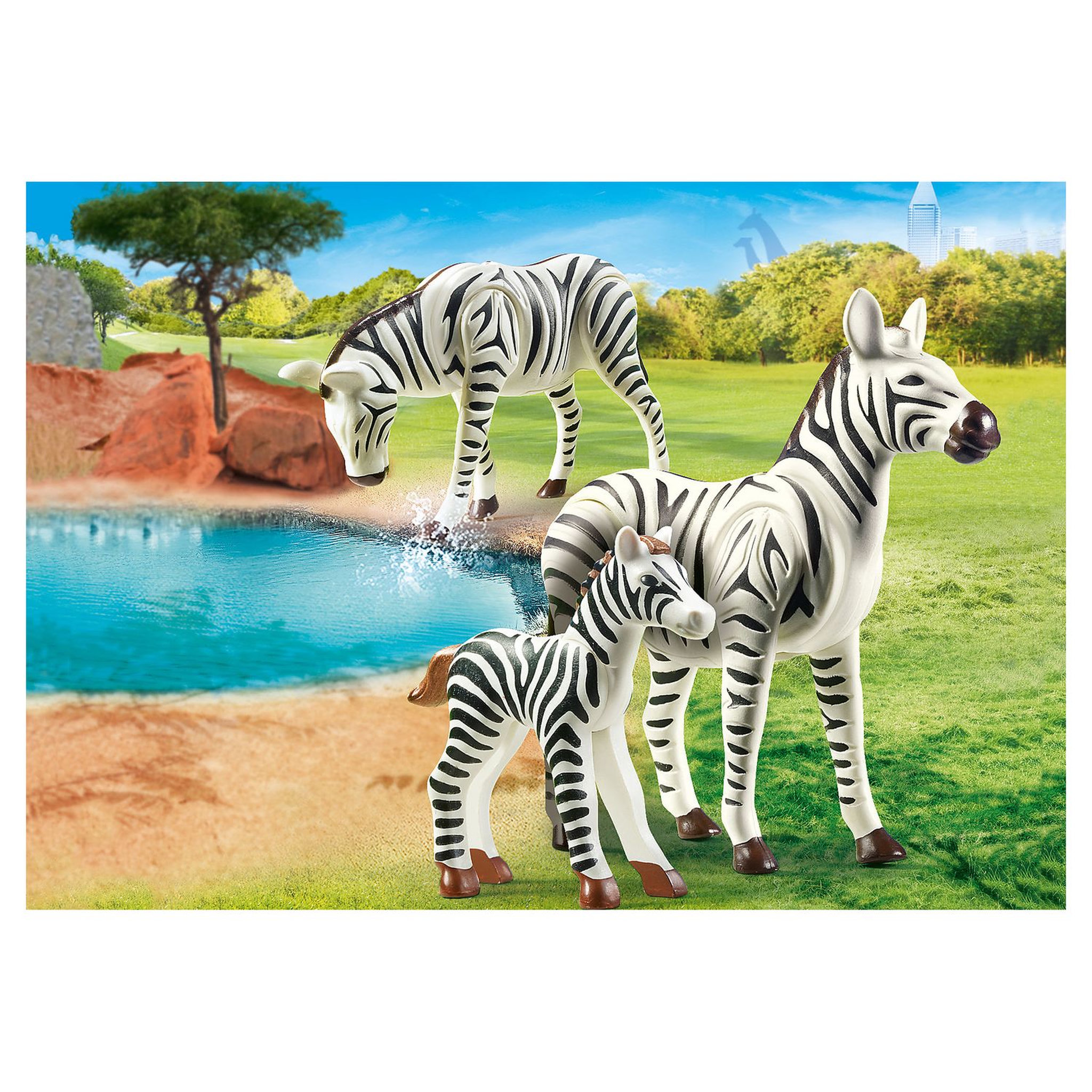 Voir la diapositive 2 : PLAYMOBIL 70356 - Family Fun - Couple de zèbres avec bébé