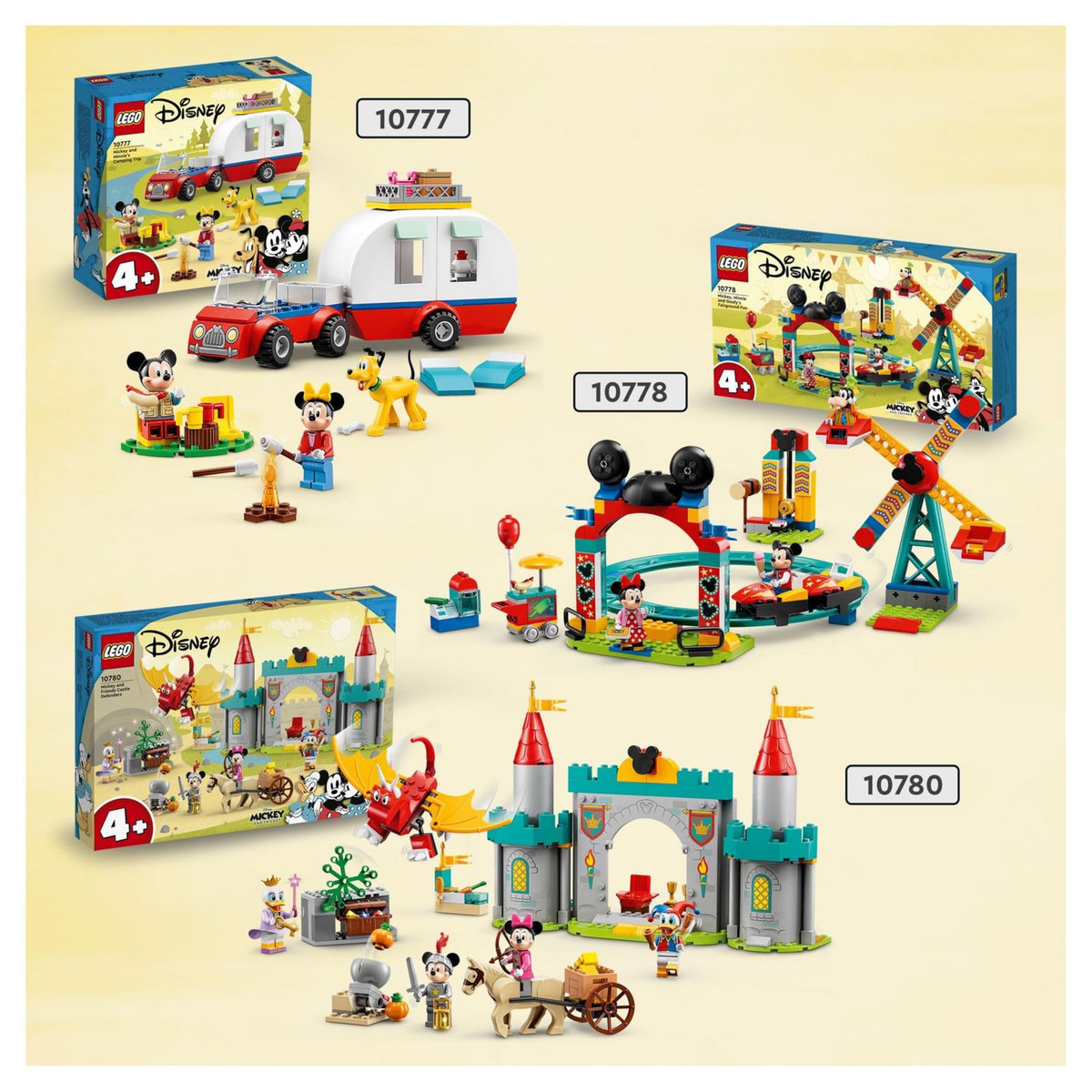 LEGO Disney 10777 - Mickey Mouse et Minnie Mouse Font du Camping, avec Pluto