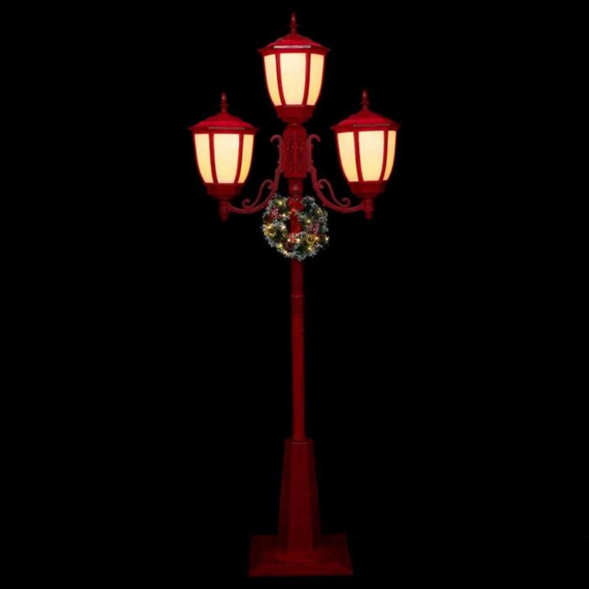 FEERIC LIGHT & CHRISTMAS Décoration Lumineuse Intérieur  3 Lanternes  215cm Rouge