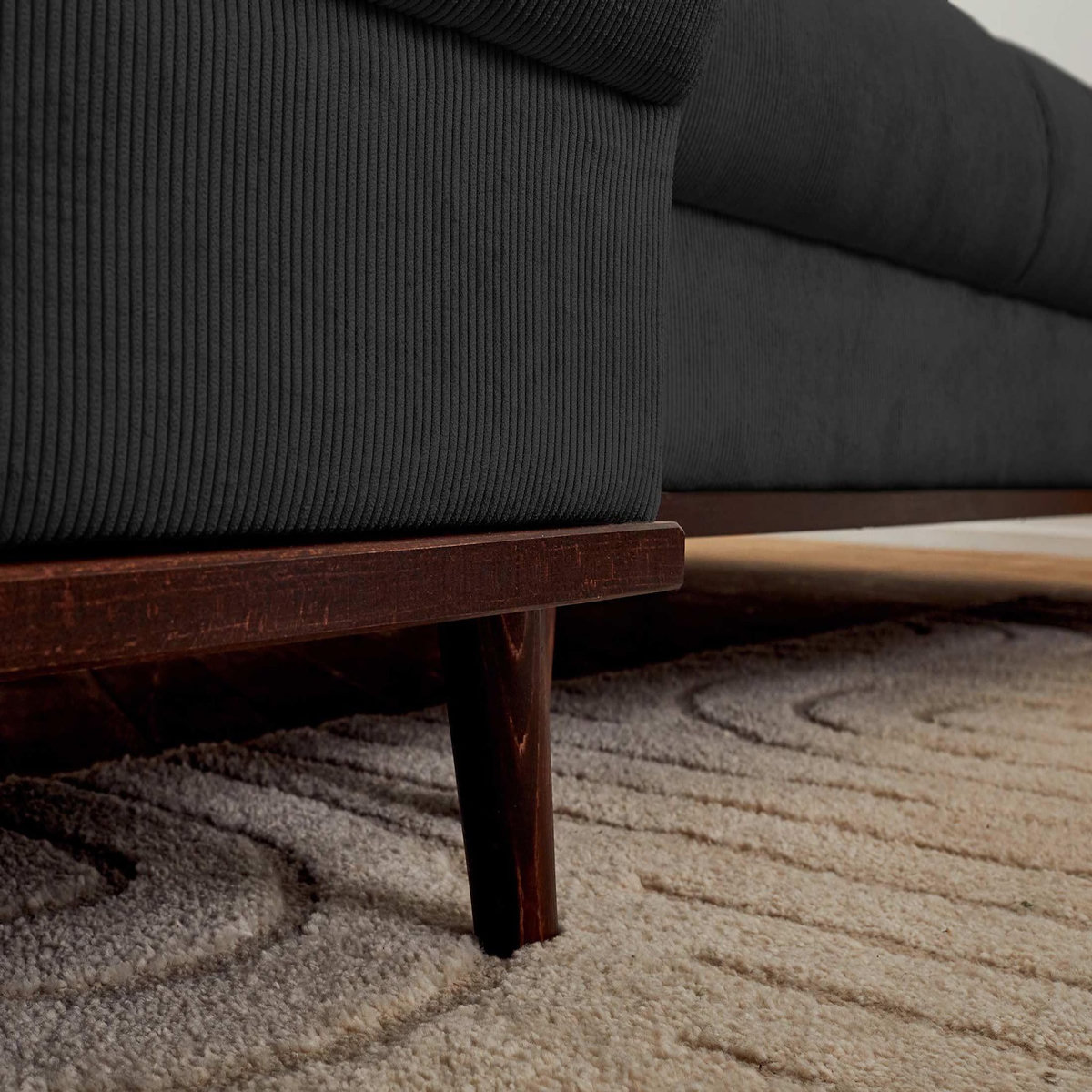 LISA DESIGN Albane - canapé panoramique en u - 7 places - convertible avec coffre - en velours côtelé