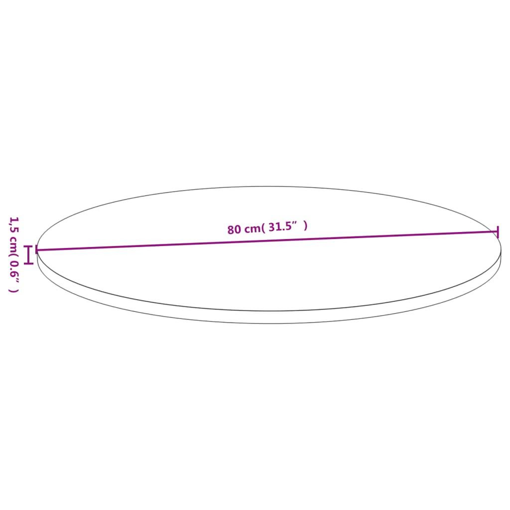 Voir la diapositive 5 : VIDAXL Dessus de table Ø80x1,5 cm bambou