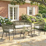 Voir la diapositive 6 : OUTSUNNY Salon de jardin design lignes arrondies 4 places 4 pièces