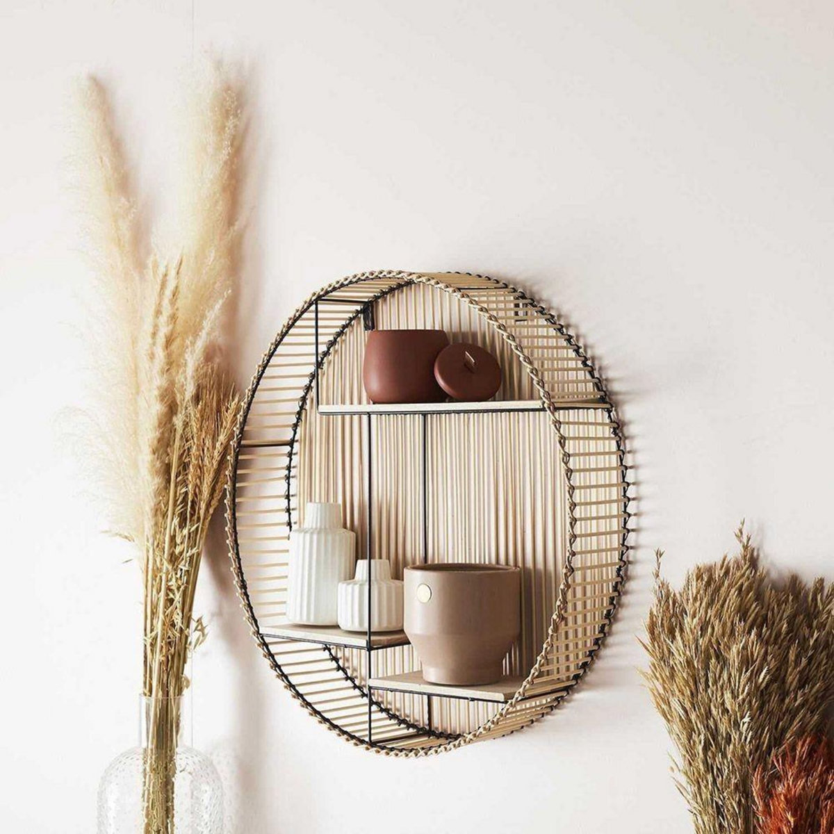 The Home Deco Factory Etagère murale ronde java D53