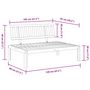Voir la diapositive 6 : VIDAXL Canape central palette de jardin bois massif d'acacia