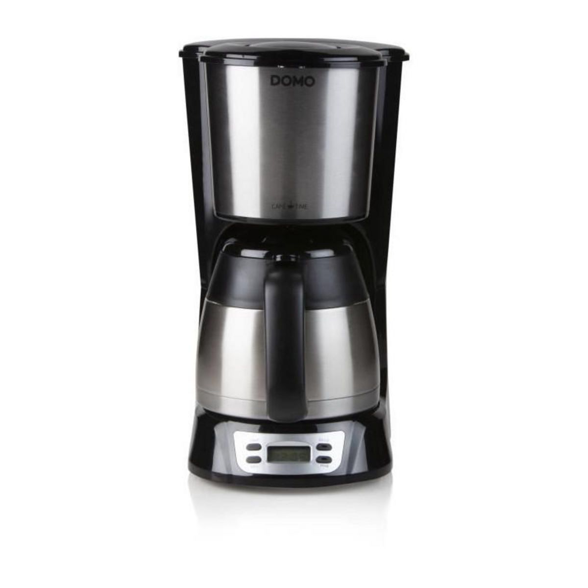 Domo Cafetiere filtre - DOMO - DO709K - 1000 W - 1 L - 8 tasses - Ecran LCD - Minuteur 24 h - Acier inoxydable