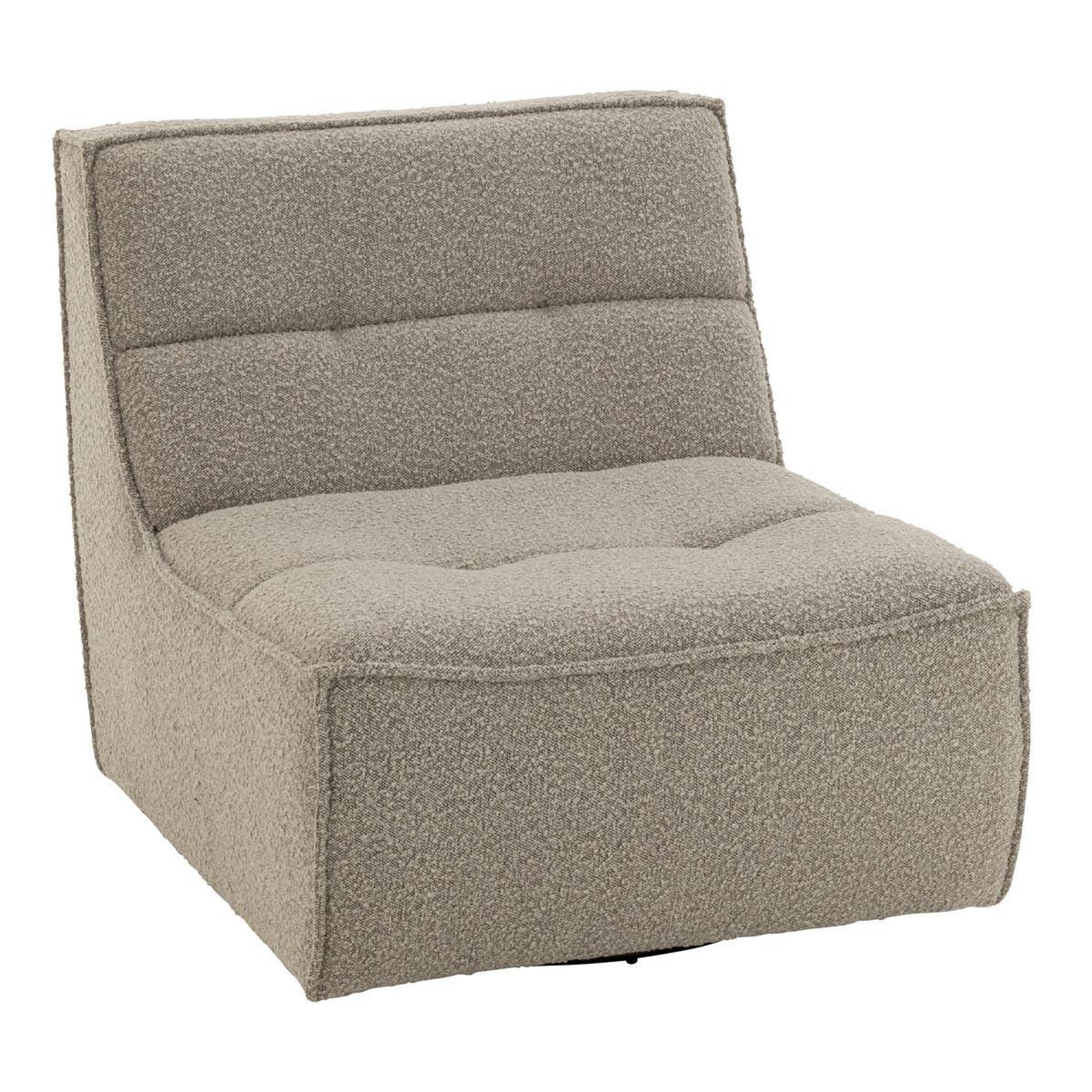 J-LINE Fauteuil pivotant  cosy  97cm taupe