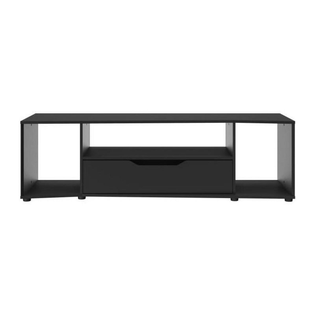 DIAGONE Meuble TV gamer - HACK - Noir - 163 x 45 x 48 cm - DIAGONE