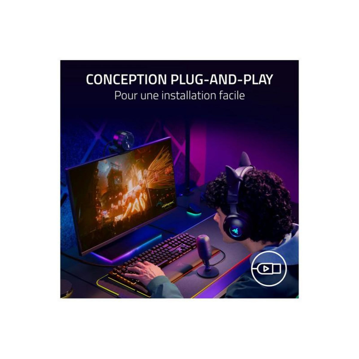 Razer Microphone Razer Seiren V3 Mini White