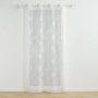 Voir la diapositive 1 : Paris Prix Rideau Voilage à Œillets Brodés  Berry  140x280cm Blanc