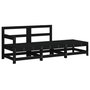 Voir la diapositive 4 : VIDAXL Salon de jardin 3 pcs avec coussins noir bois massif