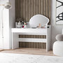 Voir la diapositive 3 : Habitat et Jardin Coiffeuse avec miroir en bois  Harmony Mini Amorphous  - 90 x 40 x 133 cm - Blanc