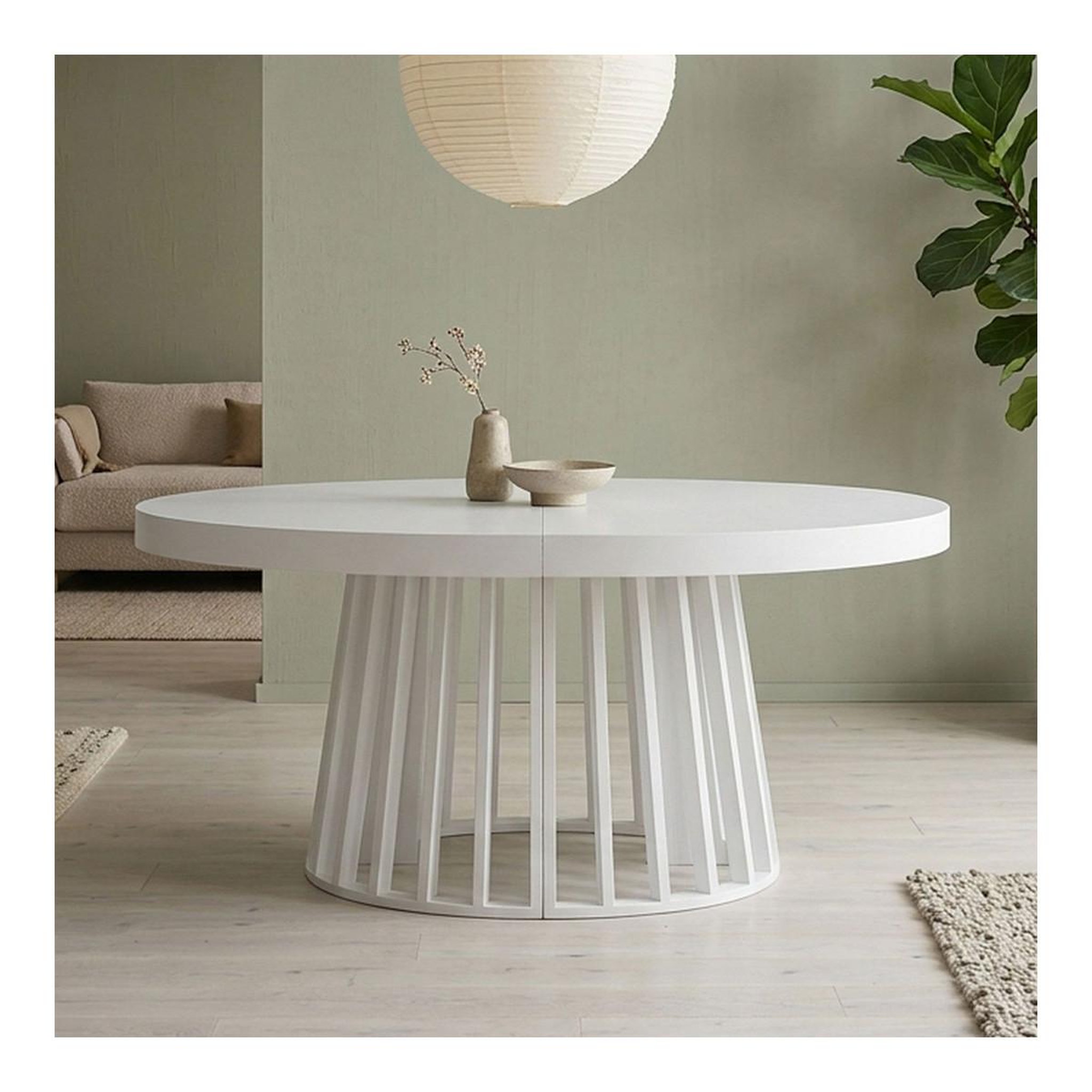 Voir la diapositive 5 : Paris Prix Table de repas extensible  laize  150-300cm blanc