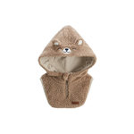 Petit Béguin Capuche bébé en sherpa Charly. Coloris disponibles : Marron
