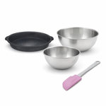 ZENKER Set à pâtisserie avec 1 moule à manqué en silicone fibre de verre, 2 bols à mixer et 1 spatule Zenker Silicone