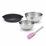 Voir la diapositive 1 : ZENKER Set à pâtisserie avec 1 moule à manqué en silicone fibre de verre, 2 bols à mixer et 1 spatule Zenker Silicone