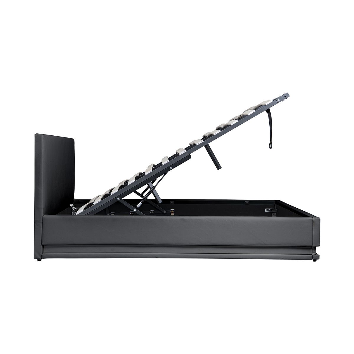 Lit coffre 140x190cm avec contour lit LED + sommier à lattes inclus GALAXY