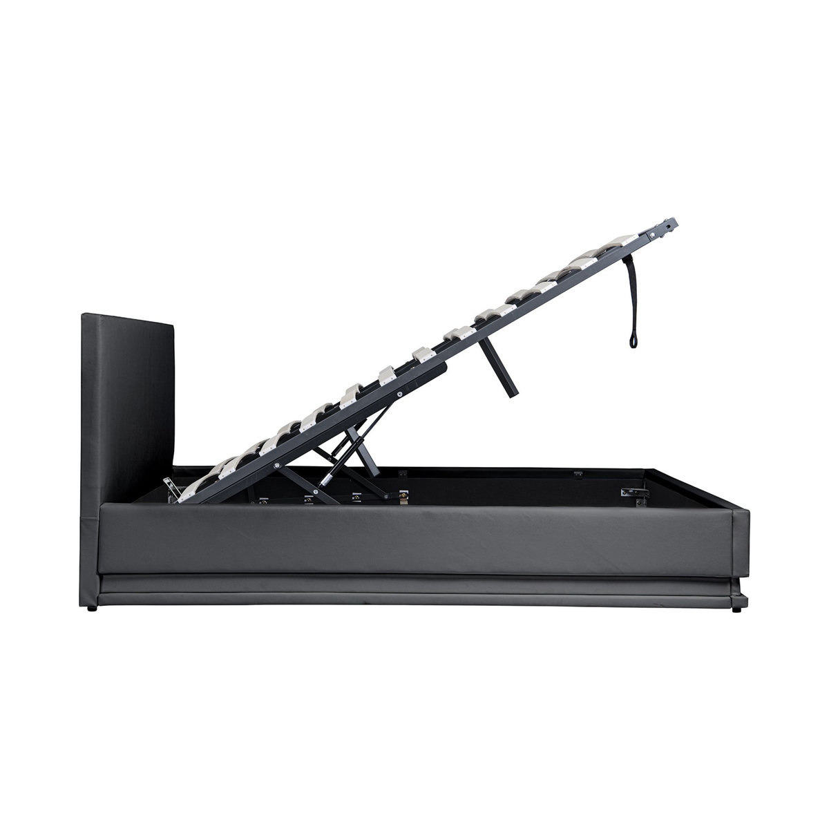 Lit coffre 140x190cm avec contour lit LED + sommier à lattes inclus GALAXY