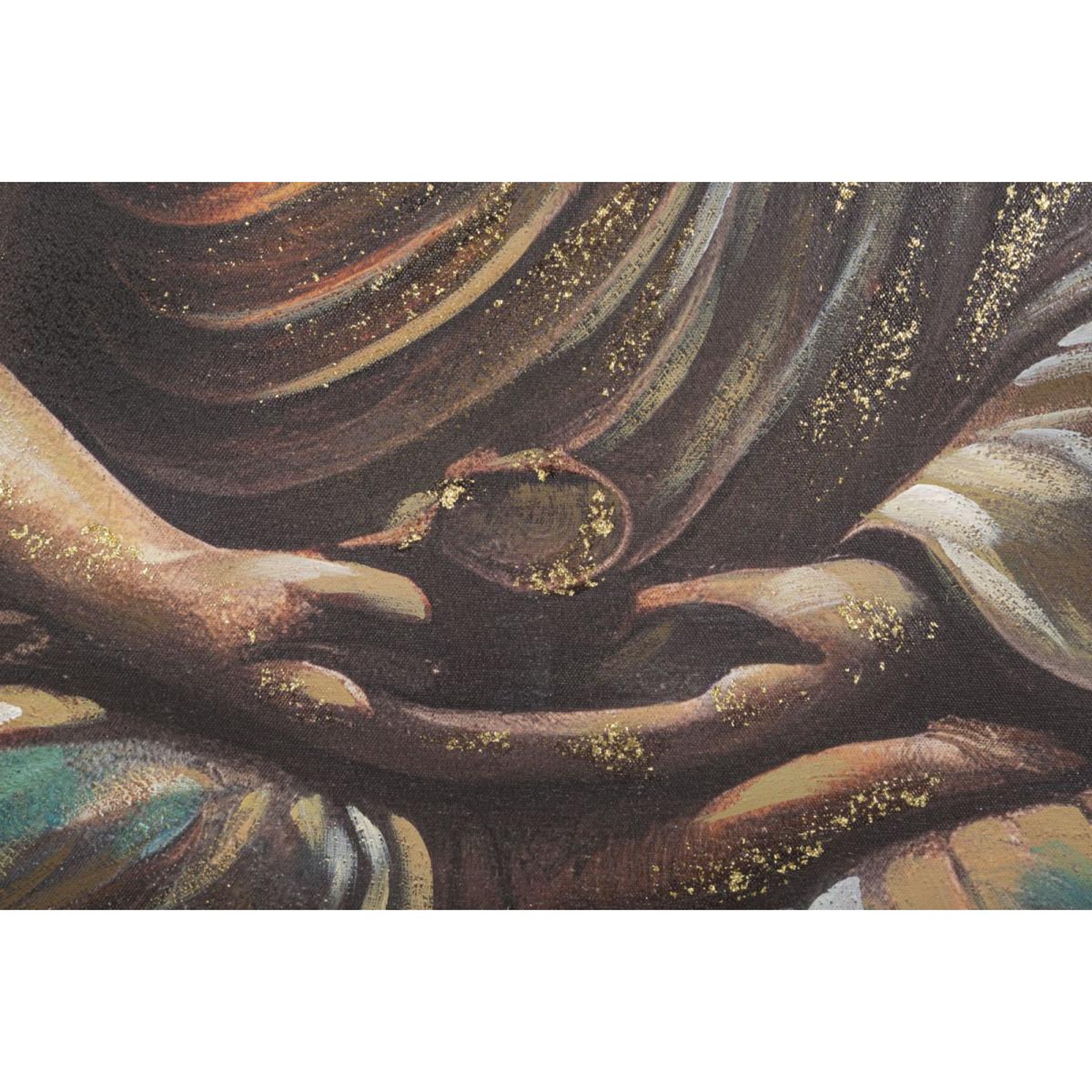 Voir la diapositive 3 : Paris Prix Toile imprimée déco  bouddha prière  100x100cm multicolore