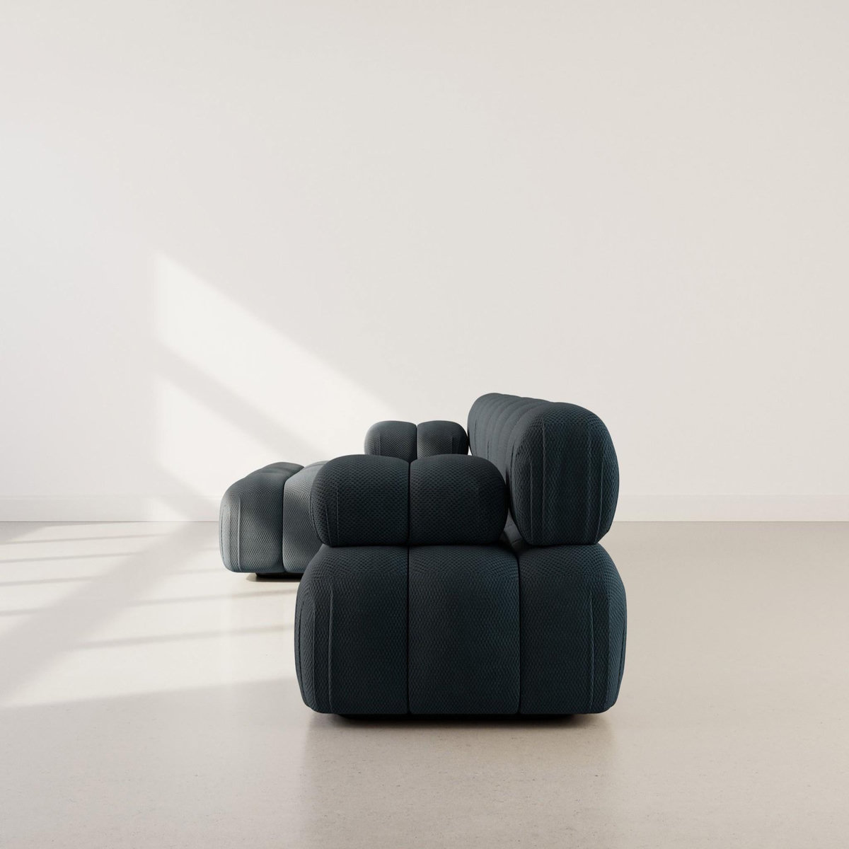 LISA DESIGN Ruby - canapé modulable d'angle gauche 4 places en velours texturé