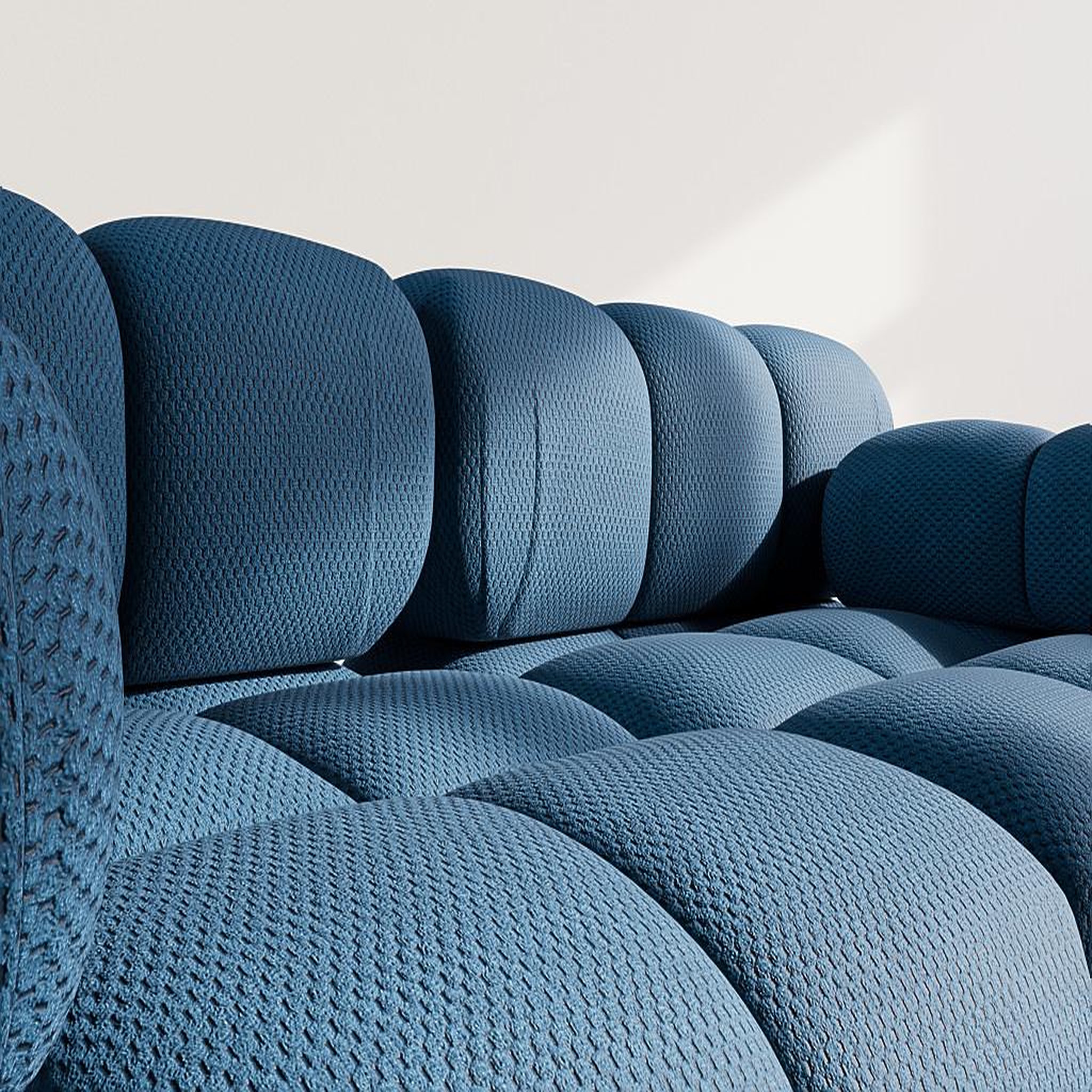 Voir la diapositive 4 : LISA DESIGN Ruby - canapé droit modulable 2 places en velours texturé