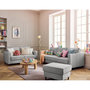 Voir la diapositive 2 : LISA DESIGN Jake - pouf en velours côtelé - pieds bois foncé