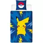 Pokemon Pokémon - Parure de Lit Enfant Pikachu Voltage - Housse de Couette 140x200 Taie d'Oreiller 63x63 cm