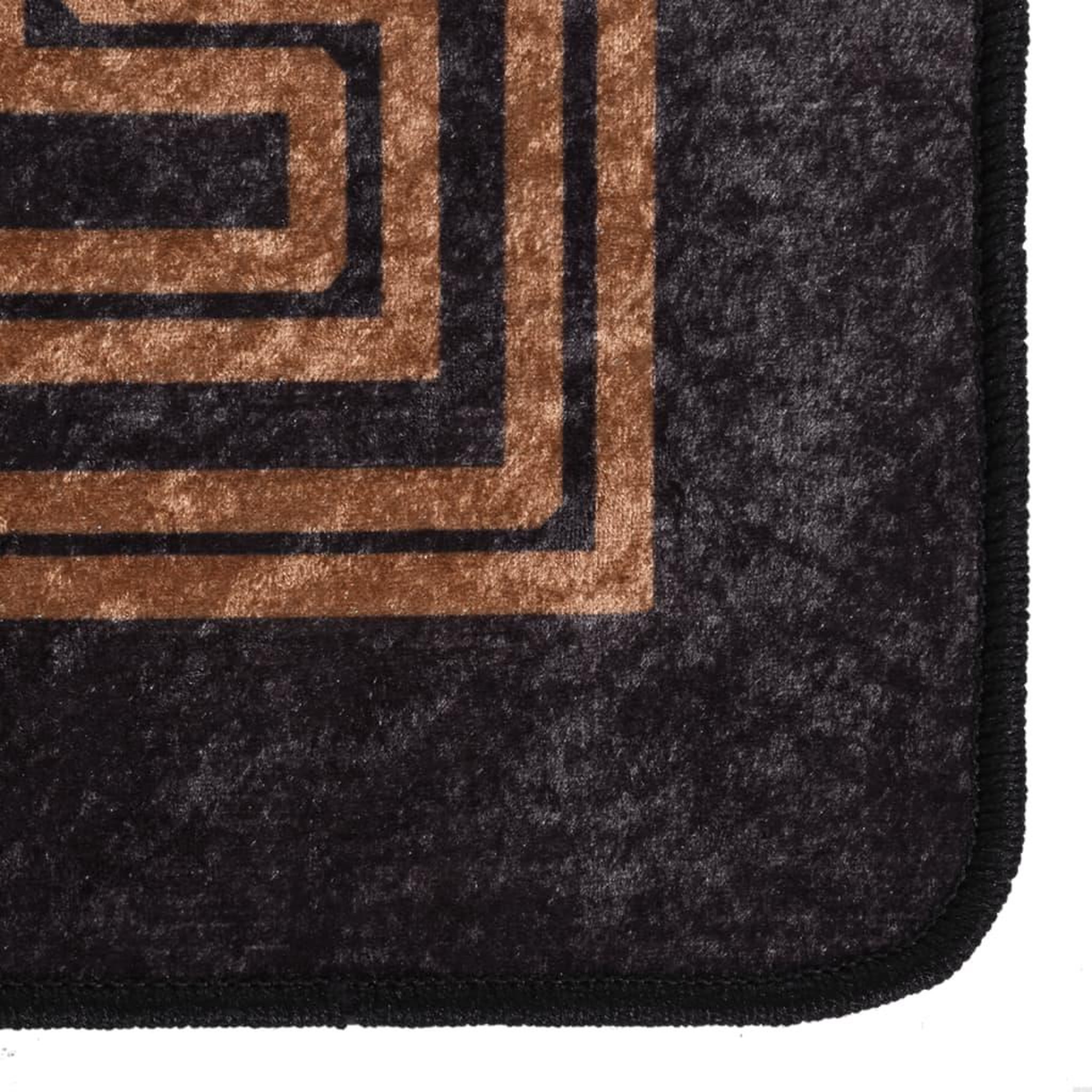 Voir la diapositive 3 : VIDAXL Tapis lavable noir et dore 400x300 cm antiderapant