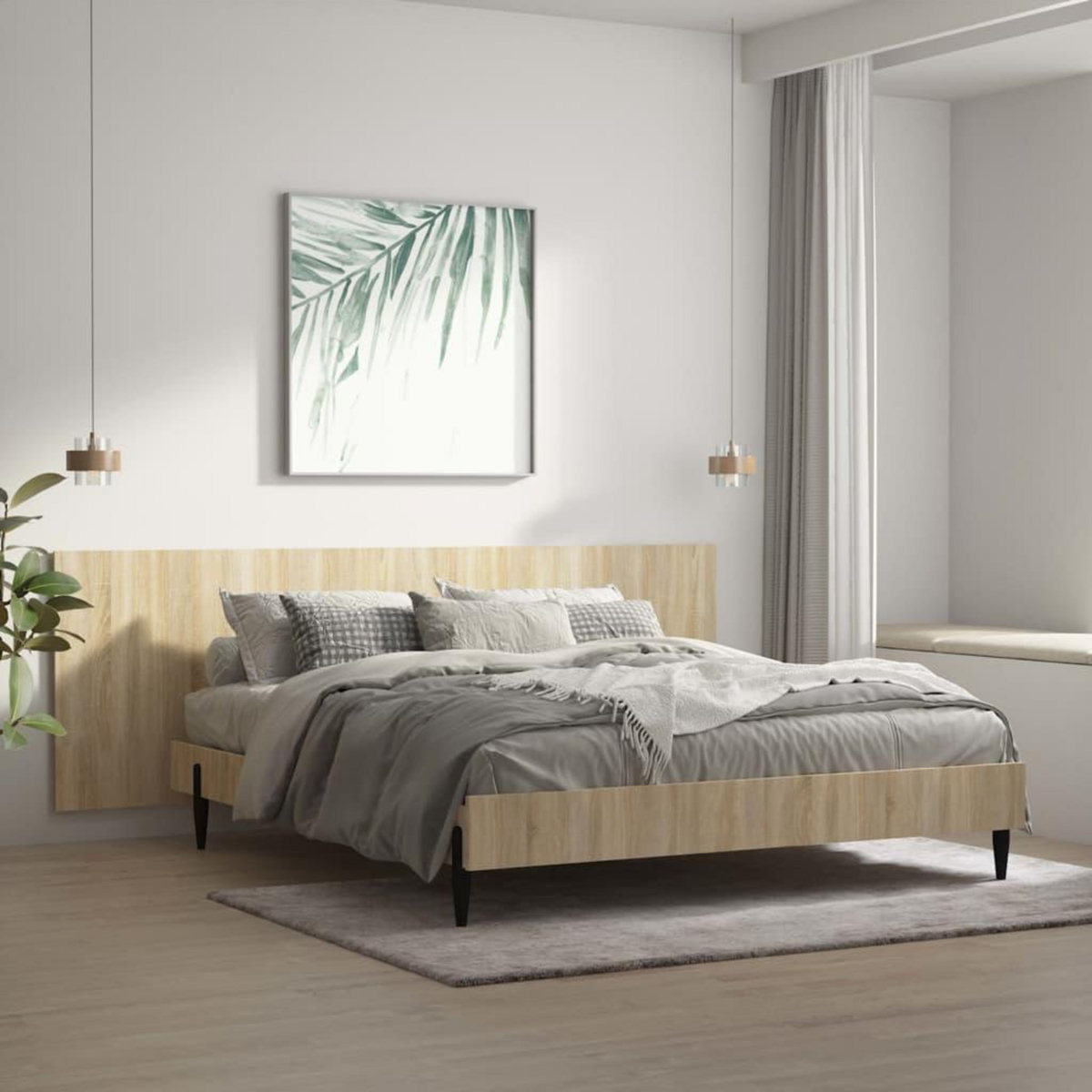 VIDAXL Tete de lit murale Chene sonoma 240x1,5x80 cm Bois d'ingenierie