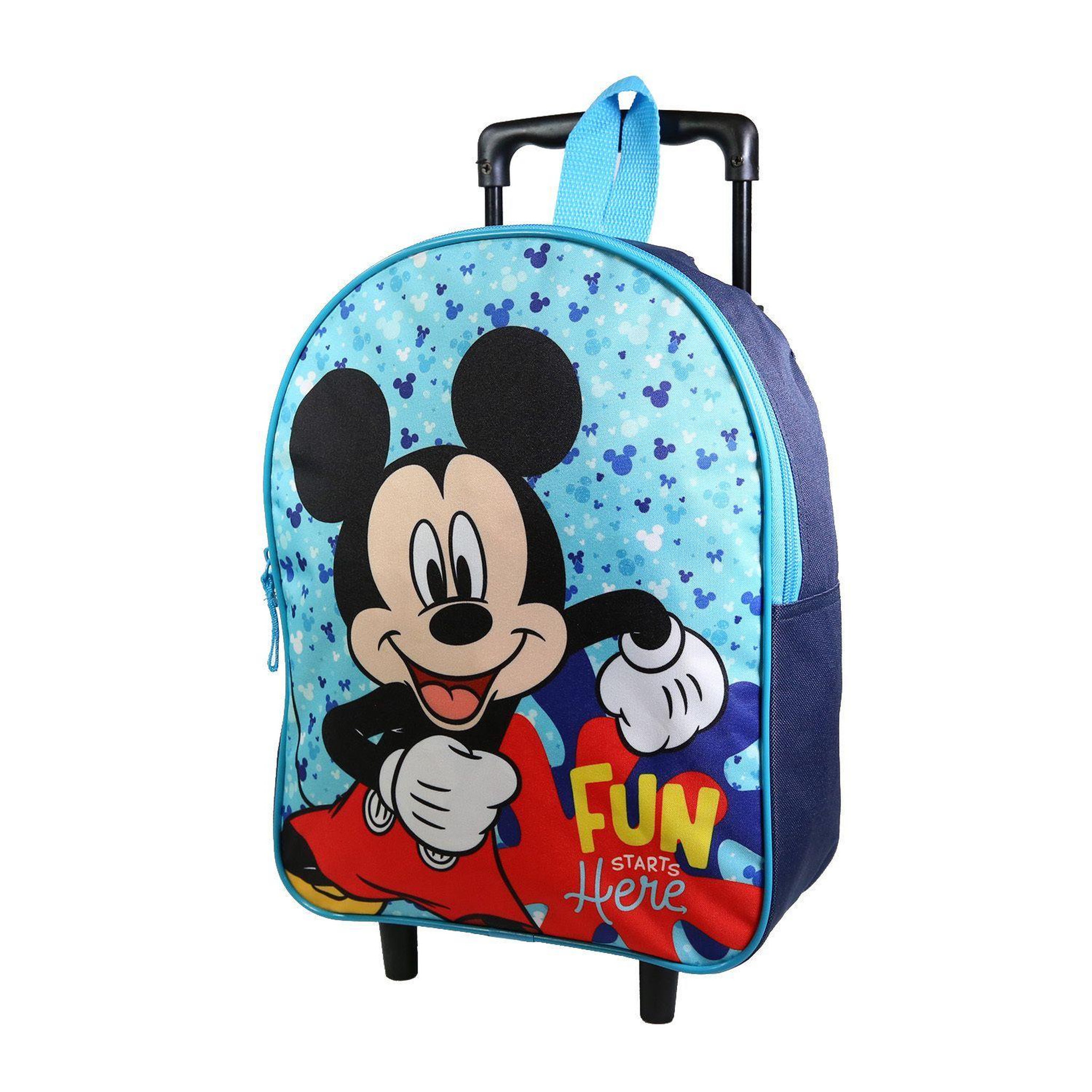 Voir la diapositive 2 : Bagtrotter BAGTROTTER Sac à dos à roulettes 31 cm maternelle Disney Mickey Bleu
