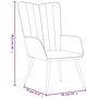 Voir la diapositive 6 : VIDAXL Chaise de relaxation avec tabouret Vert fonce Velours