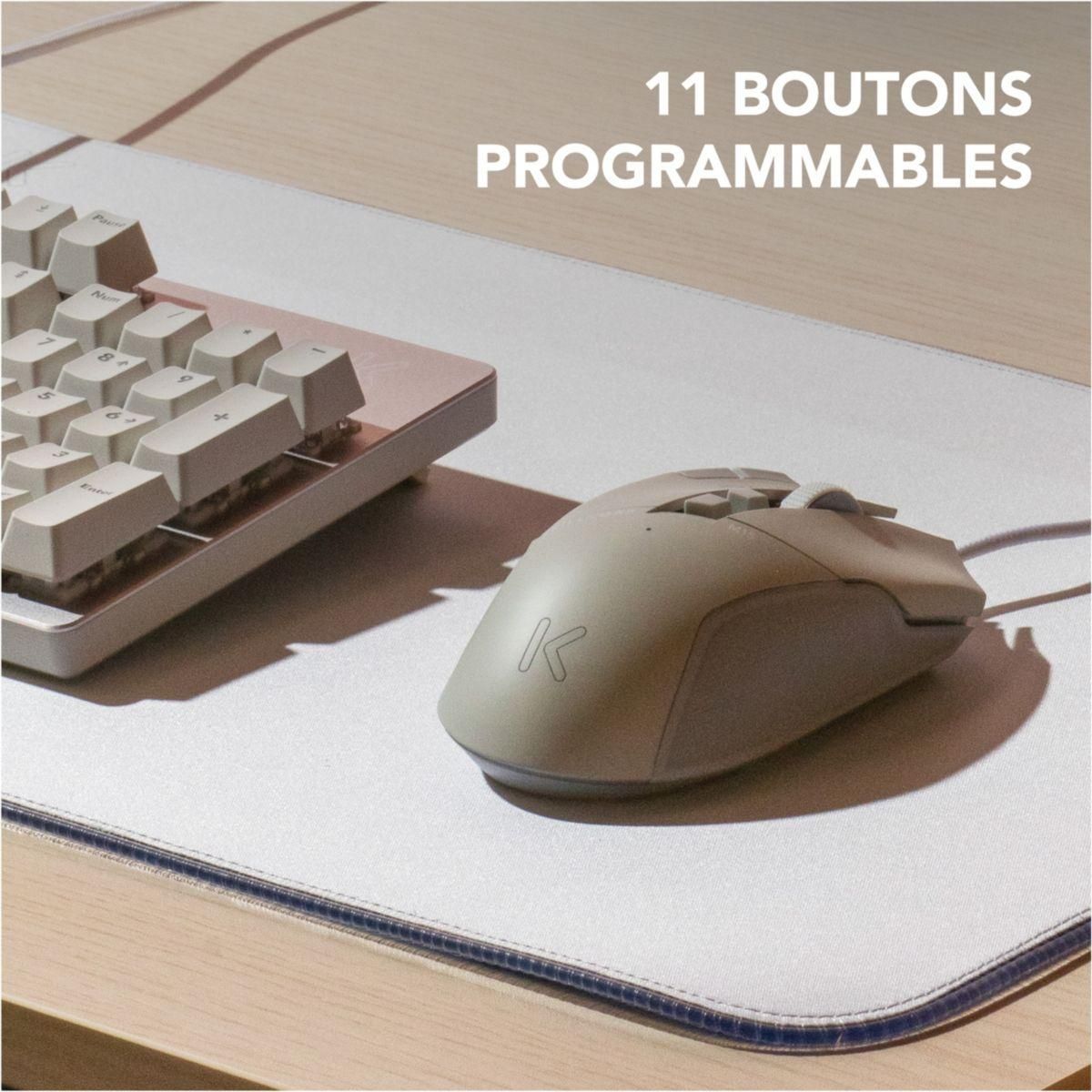 SKILLKORP Souris Gamer Filaire M15 BLANCHE Progress