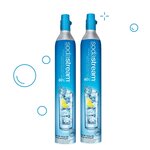 SODASTREAM Lot de 2 cylindres de recharge de gaz co2 60l pour machine à gazéifier - 2 x cylindre gaz