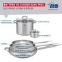 Voir la diapositive 2 : ELO Ensemble de 3 Poêles de cuisson 24, 28 et 32 cm et 2 faitouts 12 et 26 cm Elo Profi Citrin
