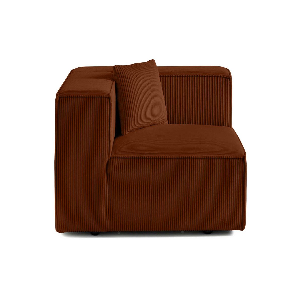 LISA DESIGN Arty - module d'assise droit - en velours côtelé