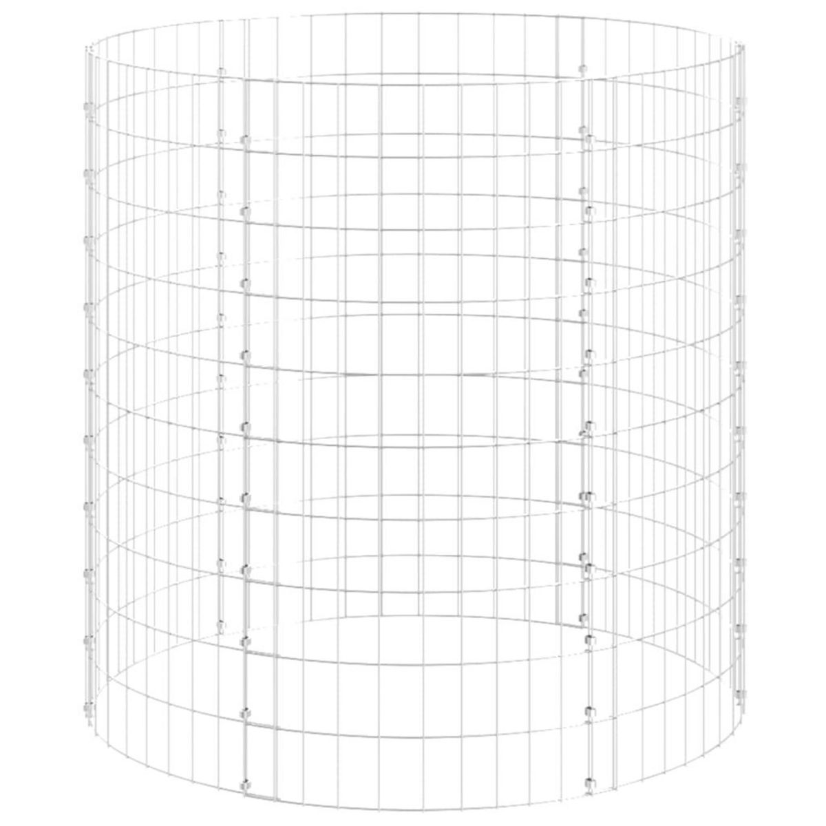 VIDAXL Poteau a gabion circulaire Acier galvanise Ø100x100 cm