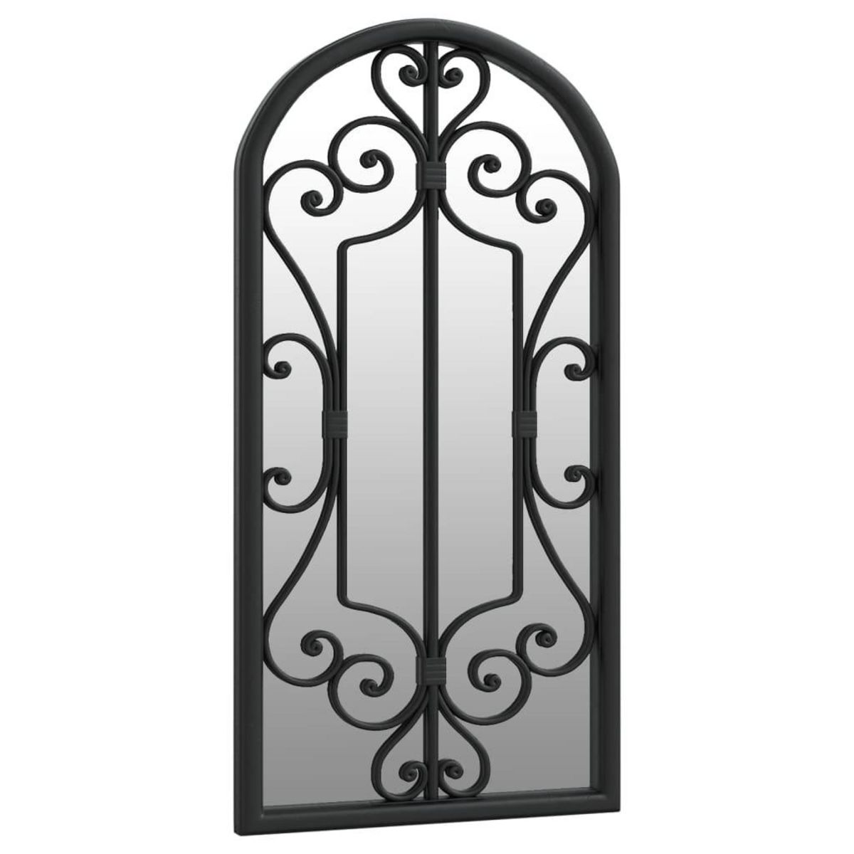 VIDAXL Miroir de jardin Noir 70x30 cm Fer pour utilisation exterieure