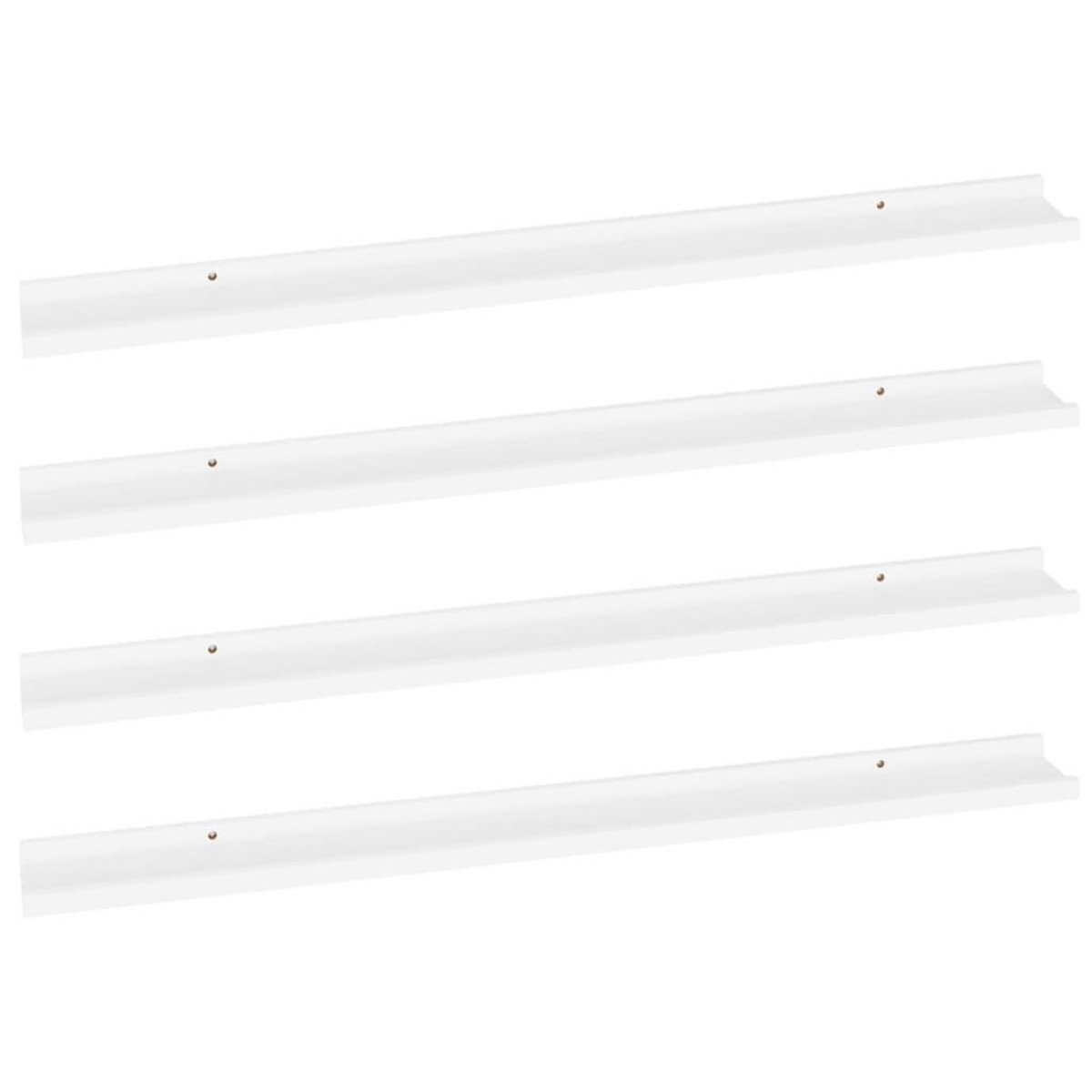 VIDAXL Etageres murales 4 pcs Blanc 100x9x3 cm