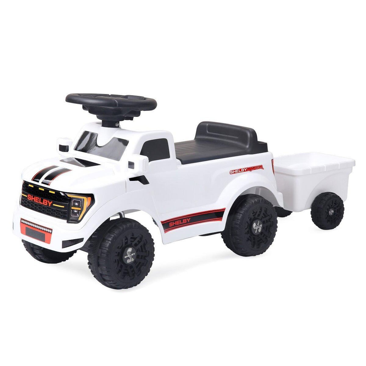Jamara Porteur Ford F-150 Raptor blanc avec remorque