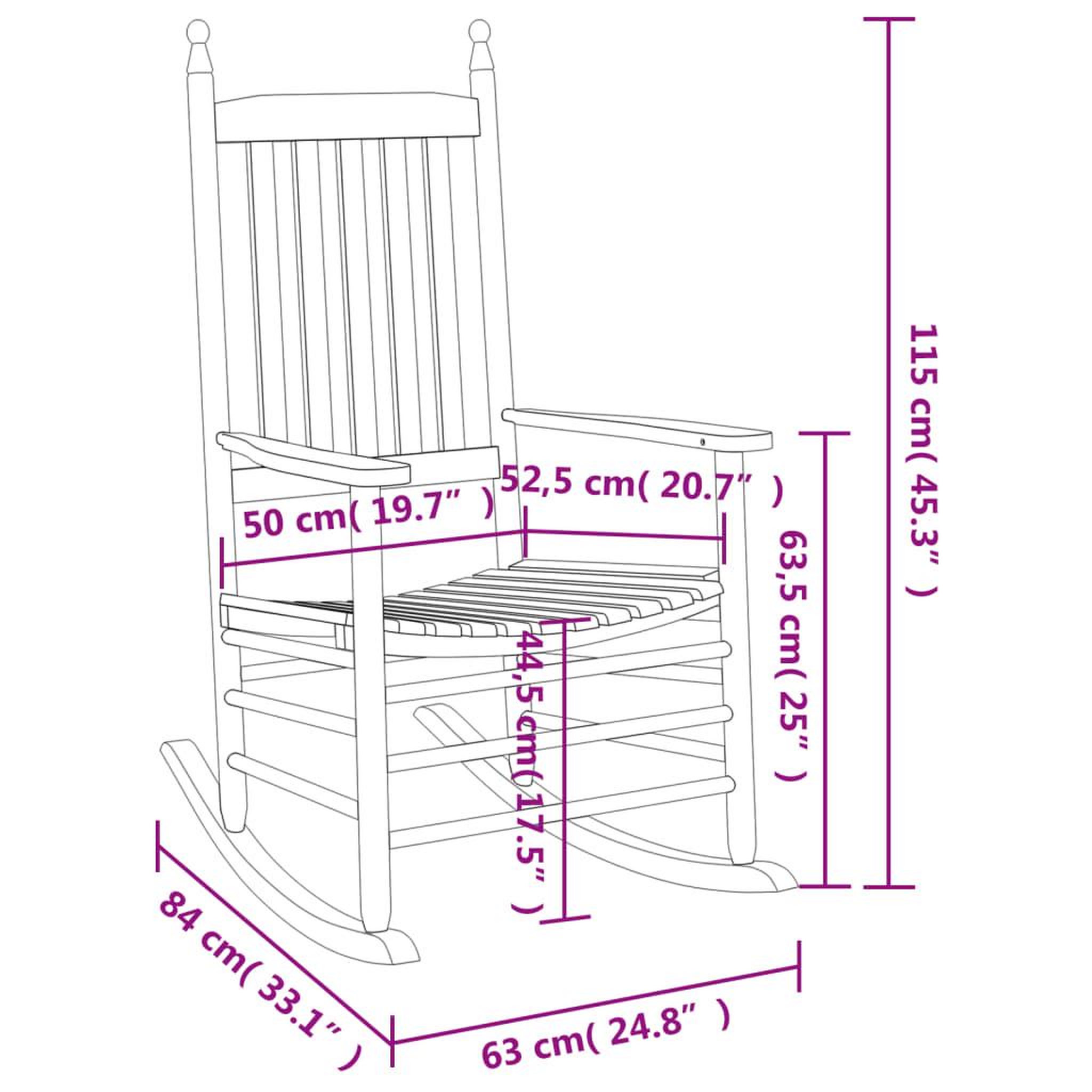 Voir la diapositive 6 : VIDAXL Chaises a bascule sieges incurves lot de 2 brun peuplier massif