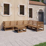 Voir la diapositive 1 : VIDAXL Salon de jardin 7 pcs marron miel bois de pin massif
